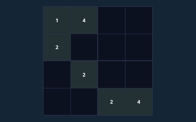 4x4 Sudoku game board